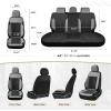 image:imageCoverado 3D Air Mesh Rear Car Seat Cover Sports Carbon Fiber Design Breathable Seat Protectors Airbag Compatible Comfort Universal for Most Cars VanTrucks SUV BlackampGreyBlackMesh