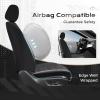 image:imageCoverado 3D Air Mesh Rear Car Seat Cover Sports Carbon Fiber Design Breathable Seat Protectors Airbag Compatible Comfort Universal for Most Cars VanTrucks SUV BlackampGreyRedLineLether