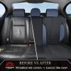 image:imageCoverado 3D Air Mesh Rear Car Seat Cover Sports Carbon Fiber Design Breathable Seat Protectors Airbag Compatible Comfort Universal for Most Cars VanTrucks SUV BlackampGreyBlackBlueMesh
