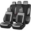 image:imageCoverado 3D Air Mesh Rear Car Seat Cover Sports Carbon Fiber Design Breathable Seat Protectors Airbag Compatible Comfort Universal for Most Cars VanTrucks SUV BlackampGreyBlackGrayMesh