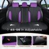 image:imageCoverado 3D Air Mesh Rear Car Seat Cover Sports Carbon Fiber Design Breathable Seat Protectors Airbag Compatible Comfort Universal for Most Cars VanTrucks SUV BlackampGreyBlackPurpleMesh
