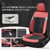 image:imageCoverado 3D Air Mesh Rear Car Seat Cover Sports Carbon Fiber Design Breathable Seat Protectors Airbag Compatible Comfort Universal for Most Cars VanTrucks SUV BlackampGreyBlackWineMesh