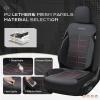 image:imageCoverado 3D Air Mesh Rear Car Seat Cover Sports Carbon Fiber Design Breathable Seat Protectors Airbag Compatible Comfort Universal for Most Cars VanTrucks SUV BlackampGreyRedLineLether