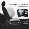 image:imageCoverado 3D Air Mesh Rear Car Seat Cover Sports Carbon Fiber Design Breathable Seat Protectors Airbag Compatible Comfort Universal for Most Cars VanTrucks SUV BlackampGreyGrayLether