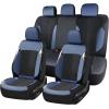image:imageCoverado 3D Air Mesh Rear Car Seat Cover Sports Carbon Fiber Design Breathable Seat Protectors Airbag Compatible Comfort Universal for Most Cars VanTrucks SUV BlackampGreyBlackBlueMesh