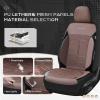 image:imageCoverado 3D Air Mesh Rear Car Seat Cover Sports Carbon Fiber Design Breathable Seat Protectors Airbag Compatible Comfort Universal for Most Cars VanTrucks SUV BlackampGreyCoffeeLether