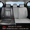 image:imageCoverado 3D Air Mesh Rear Car Seat Cover Sports Carbon Fiber Design Breathable Seat Protectors Airbag Compatible Comfort Universal for Most Cars VanTrucks SUV BlackampGreyGrayLether