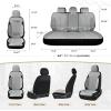 image:imageCoverado 3D Air Mesh Rear Car Seat Cover Sports Carbon Fiber Design Breathable Seat Protectors Airbag Compatible Comfort Universal for Most Cars VanTrucks SUV BlackampGreyGrayLether