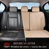 image:imageCoverado 3D Air Mesh Rear Car Seat Cover Sports Carbon Fiber Design Breathable Seat Protectors Airbag Compatible Comfort Universal for Most Cars VanTrucks SUV BlackampGreyBeigeLether