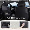 image:imageCoverado 3D Air Mesh Rear Car Seat Cover Sports Carbon Fiber Design Breathable Seat Protectors Airbag Compatible Comfort Universal for Most Cars VanTrucks SUV BlackampGreyRedLineLether