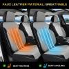 image:imageCoverado 3D Air Mesh Rear Car Seat Cover Sports Carbon Fiber Design Breathable Seat Protectors Airbag Compatible Comfort Universal for Most Cars VanTrucks SUV BlackampGreyGrayLether