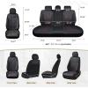 image:imageCoverado 3D Air Mesh Rear Car Seat Cover Sports Carbon Fiber Design Breathable Seat Protectors Airbag Compatible Comfort Universal for Most Cars VanTrucks SUV BlackampGreyRedLineLether