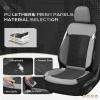 image:imageCoverado 3D Air Mesh Rear Car Seat Cover Sports Carbon Fiber Design Breathable Seat Protectors Airbag Compatible Comfort Universal for Most Cars VanTrucks SUV BlackampGreyBlackGrayMesh