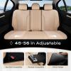 image:imageCoverado 3D Air Mesh Rear Car Seat Cover Sports Carbon Fiber Design Breathable Seat Protectors Airbag Compatible Comfort Universal for Most Cars VanTrucks SUV BlackampGreyBeigeMesh