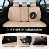 image:imageCoverado 3D Air Mesh Rear Car Seat Cover Sports Carbon Fiber Design Breathable Seat Protectors Airbag Compatible Comfort Universal for Most Cars VanTrucks SUV BlackampGreyBeigeLether