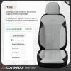 image:imageCoverado 3D Air Mesh Rear Car Seat Cover Sports Carbon Fiber Design Breathable Seat Protectors Airbag Compatible Comfort Universal for Most Cars VanTrucks SUV BlackampGreyGrayLether