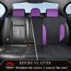 image:imageCoverado 3D Air Mesh Rear Car Seat Cover Sports Carbon Fiber Design Breathable Seat Protectors Airbag Compatible Comfort Universal for Most Cars VanTrucks SUV BlackampGreyBlackPurpleMesh