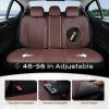 image:imageCoverado 3D Air Mesh Rear Car Seat Cover Sports Carbon Fiber Design Breathable Seat Protectors Airbag Compatible Comfort Universal for Most Cars VanTrucks SUV BlackampGreyCoffeeLether