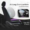 image:imageCoverado 3D Air Mesh Rear Car Seat Cover Sports Carbon Fiber Design Breathable Seat Protectors Airbag Compatible Comfort Universal for Most Cars VanTrucks SUV BlackampGreyBlackPurpleMesh