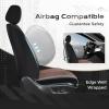 image:imageCoverado 3D Air Mesh Rear Car Seat Cover Sports Carbon Fiber Design Breathable Seat Protectors Airbag Compatible Comfort Universal for Most Cars VanTrucks SUV BlackampGreyCoffeeLether