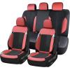 image:imageCoverado 3D Air Mesh Rear Car Seat Cover Sports Carbon Fiber Design Breathable Seat Protectors Airbag Compatible Comfort Universal for Most Cars VanTrucks SUV BlackampGreyBlackWineMesh