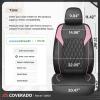 image:imageCoverado Automotive Seat Covers Faux Leather Seat Covers Front Seat Luxury Car Seat Covers Seat Cushion Front Driver Seat Covers Car Seat Protector Truck Accessories Fit Most Cars BlackampRedBlackPink