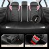 image:imageCoverado Automotive Seat Covers Faux Leather Seat Covers Front Seat Luxury Car Seat Covers Seat Cushion Front Driver Seat Covers Car Seat Protector Truck Accessories Fit Most Cars BlackampRedBlackPink