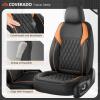 image:imageCoverado Automotive Seat Covers Faux Leather Seat Covers Front Seat Luxury Car Seat Covers Seat Cushion Front Driver Seat Covers Car Seat Protector Truck Accessories Fit Most Cars BlackampRedBlackOrange