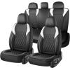 image:imageCoverado Automotive Seat Covers Faux Leather Seat Covers Front Seat Luxury Car Seat Covers Seat Cushion Front Driver Seat Covers Car Seat Protector Truck Accessories Fit Most Cars BlackampRedBlackWhite