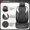 image:imageCoverado Automotive Seat Covers Faux Leather Seat Covers Front Seat Luxury Car Seat Covers Seat Cushion Front Driver Seat Covers Car Seat Protector Truck Accessories Fit Most Cars BlackampRedBlackWhite