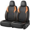 image:imageCoverado Automotive Seat Covers Faux Leather Seat Covers Front Seat Luxury Car Seat Covers Seat Cushion Front Driver Seat Covers Car Seat Protector Truck Accessories Fit Most Cars BlackampRedBlackOrange