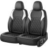 image:imageCoverado Automotive Seat Covers Faux Leather Seat Covers Front Seat Luxury Car Seat Covers Seat Cushion Front Driver Seat Covers Car Seat Protector Truck Accessories Fit Most Cars BlackampRedBlackWhite