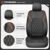 image:imageCoverado Automotive Seat Covers Faux Leather Seat Covers Front Seat Luxury Car Seat Covers Seat Cushion Front Driver Seat Covers Car Seat Protector Truck Accessories Fit Most Cars BlackampRedBlackCoffee
