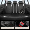 image:imageCoverado Automotive Seat Covers Faux Leather Seat Covers Front Seat Luxury Car Seat Covers Seat Cushion Front Driver Seat Covers Car Seat Protector Truck Accessories Fit Most Cars BlackampRedBlackWhite