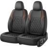 image:imageCoverado Automotive Seat Covers Faux Leather Seat Covers Front Seat Luxury Car Seat Covers Seat Cushion Front Driver Seat Covers Car Seat Protector Truck Accessories Fit Most Cars BlackampRedBlackCoffee