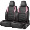 image:imageCoverado Automotive Seat Covers Faux Leather Seat Covers Front Seat Luxury Car Seat Covers Seat Cushion Front Driver Seat Covers Car Seat Protector Truck Accessories Fit Most Cars BlackampRedBlackPink