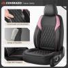 image:imageCoverado Automotive Seat Covers Faux Leather Seat Covers Front Seat Luxury Car Seat Covers Seat Cushion Front Driver Seat Covers Car Seat Protector Truck Accessories Fit Most Cars BlackampRedBlackPink