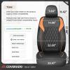 image:imageCoverado Automotive Seat Covers Faux Leather Seat Covers Front Seat Luxury Car Seat Covers Seat Cushion Front Driver Seat Covers Car Seat Protector Truck Accessories Fit Most Cars BlackampRedBlackOrange