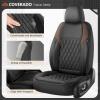 image:imageCoverado Automotive Seat Covers Faux Leather Seat Covers Front Seat Luxury Car Seat Covers Seat Cushion Front Driver Seat Covers Car Seat Protector Truck Accessories Fit Most Cars BlackampRedBlackCoffee