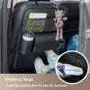 image:imageCoverado Car Backseat Organizer2 Packs with Tablet Tray Nappa Leather Organizer for Car Seat Back Waterproof Car Seat Organizer with Touch Screen Seat Protector Kick Mats for Kids2 Packs