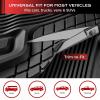 image:imageCoverado Car Floor Mats Waterproof Universal HeavyDuty Floor Mats for Cars All Weather Protection Deep Dish Car Mats Trim to Fit for Cars SUV Truck Vans Sedan 3pcs Solid Black