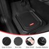 image:imageCoverado Car Floor Mats Waterproof Universal HeavyDuty Floor Mats for Cars All Weather Protection Deep Dish Car Mats Trim to Fit for Cars SUV Truck Vans Sedan 3pcs Solid Black