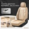 image:imageCoverado Car Seat Cover Cover for Cars Full Seat Premium Leather Universal Fit Waterproof Seat Protectors Car Seat Cushion NonSlip for Most CarsRedBeige