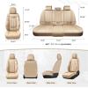 image:imageCoverado Car Seat Cover Cover for Cars Full Seat Premium Leather Universal Fit Waterproof Seat Protectors Car Seat Cushion NonSlip for Most CarsRedBeige