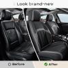 image:imageCoverado Car Seat Cover Cover for Cars Full Seat Premium Leather Universal Fit Waterproof Seat Protectors Car Seat Cushion NonSlip for Most CarsRedBlackGray