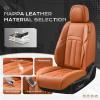 image:imageCoverado Car Seat Cover Cover for Cars Full Seat Premium Leather Universal Fit Waterproof Seat Protectors Car Seat Cushion NonSlip for Most CarsRedBrown