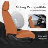 image:imageCoverado Car Seat Cover Cover for Cars Full Seat Premium Leather Universal Fit Waterproof Seat Protectors Car Seat Cushion NonSlip for Most CarsRedBrown