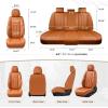 image:imageCoverado Car Seat Cover Cover for Cars Full Seat Premium Leather Universal Fit Waterproof Seat Protectors Car Seat Cushion NonSlip for Most CarsRedBrown