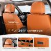 image:imageCoverado Car Seat Cover Cover for Cars Full Seat Premium Leather Universal Fit Waterproof Seat Protectors Car Seat Cushion NonSlip for Most CarsRedBrown