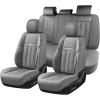 image:imageCoverado Car Seat Cover Cover for Cars Full Seat Premium Leather Universal Fit Waterproof Seat Protectors Car Seat Cushion NonSlip for Most CarsRedGray
